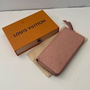 Louis Vuitton zippy wallet empriente (rose ballerina)